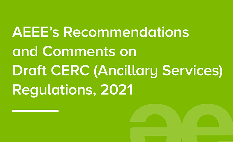 AEEE comments on Draft Ancillary Services Regulation 2021