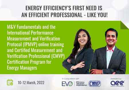 23rd Round of M&V Fundamentals and the International Performance Measurement and Verification Protocol (IPMVP) online training and Certified Measurement and Verification Professional (CMVP) Certification Program for Energy Managers during the COVID-19 pandemic period